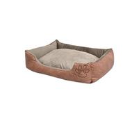 Lit Pour Chiens Avec Coussin Cuir Artificiel Pu Taille Xl Beige