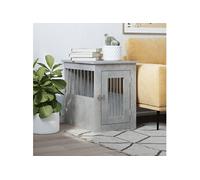 vidaXL Meuble de cage pour chiens Niche 838312 avec porte verrouillable, table d'appoint salon