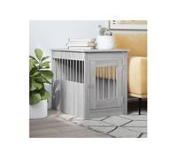 Meuble de Cage pour Chiens Niche Salon Chêne Fumé Bois d'Ingénierie vidaXL