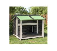 Vidaxl Chenil Gris 96x87x80,5 Cm Bois De Pin Solide