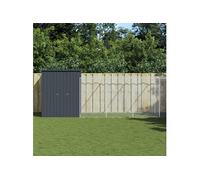 Hondenhok met ren 165x1067x181 cm staal antraciet3189102