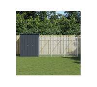 Hondenhok met ren 165x863x181 cm gegalvaniseerd staal antraciet3189101