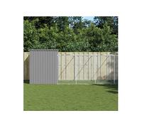 Vidaxl Niche Pour Chien Avec Cour Gris Clair 214x1273x181 Cm Gris
