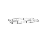 Hondenkennel 20 panelen 100x50 cm gepoedercoat staal zwart3115970