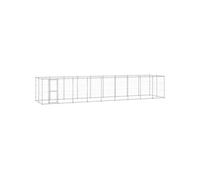 Hondenkennel 21,78 mÂ² gegalvaniseerd staal3082311