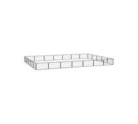Hondenkennel 24 panelen 100x50 cm gepoedercoat staal zwart3115971