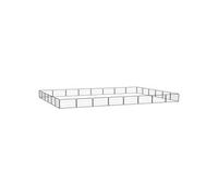 Hondenkennel 28 panelen 100x50 cm gepoedercoat staal zwart3115972