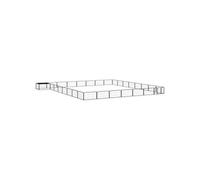 Vidaxl Parc Pour Chien 32panneaux Noir 100x50cm Acier Enduit De Poudre