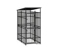 Hondenkennel met dak 1,84 mÂ² staal3097946