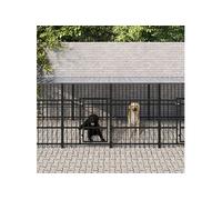 Vidaxl Chenil D'extérieur Avec Toit Pour Chiens Acier 11,26 M²