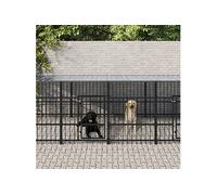 Hondenkennel met dak 18,77 mÂ² staal3124671