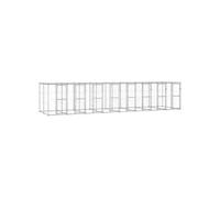 Vidaxl Chenil Ext¿¿Rieur Acier Galvanis¿¿ Avec Toit 19,36 M?