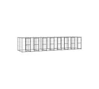 Hondenkennel met dak 19,36 mÂ² staal3082255