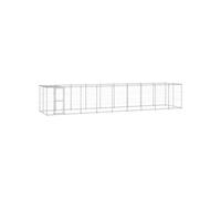 Vidaxl Chenil Ext¿¿Rieur Acier Galvanis¿¿ Avec Toit 21,78 M?