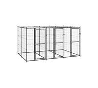 Hondenkennel met dak 7,26 mÂ² staal3082250