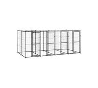Hondenkennel met dak 9,68 mÂ² staal3082251