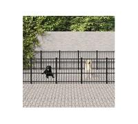 Hondenkennel voor buiten 14,11 mÂ² staal3124618