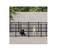 Chenil d'Extérieur pour Chiens Acier 11,26 m² Cage Enclos Niche Chiot vidaXL