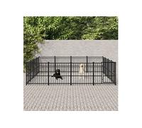 Hondenkennel voor buiten 15,05 mÂ² staal3124626