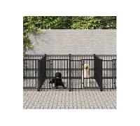 Hondenkennel voor buiten 16,89 mÂ² staal3124586