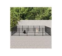 Hondenkennel voor buiten 23,52 mÂ² staal3124635