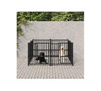 Vidaxl Chenil D'extérieur Pour Chiens Acier 3,75 M²
