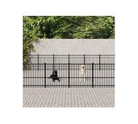 Hondenkennel voor buiten 32,93 mÂ² staal3124637