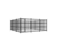 vidaXL Hondenkennel voor buiten 450x450x185 cm170896 Noir G