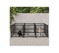 Hondenkennel voor buiten 5,63 mÂ² staal3124580