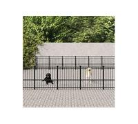Hondenkennel voor buiten 52,69 mÂ² staal3124651