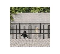 Hondenkennel voor buiten 7,51 mÂ² staal3124600