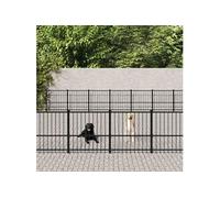 Vidaxl Chenil D'extérieur Pour Chiens Acier 84,68 M²