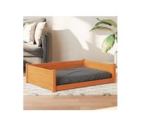 Hondenmand 105,5x75,5x28 cm massief grenenhout wasbruin844466