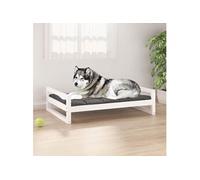Hondenmand 105,5x75,5x28 cm massief grenenhout wit821488