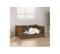 Hondenmand 65,5x50,5x28 cm massief grenenhout honingbruin821450