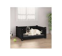 Hondenmand 65,5x50,5x28 cm massief grenenhout zwart821451