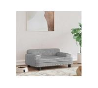 Vidaxl Lit Pour Chien Gris Clair 70x45x30 Cm Velours