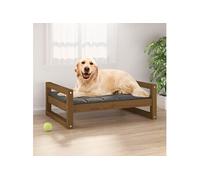 Hondenmand 75,5x55,5x28 cm massief grenenhout honingbruin821480