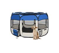 vidaXL Parc pliable pour chien 110×110×58 cm avec sac de transport bleu 171014