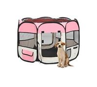 Hondenren inklapbaar met draagtas 90x90x58 cm roze171009