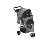 vidaXL Poussette pour chien pliante 172197 Gris 80x46x98 cm Tissu Oxford
