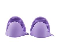 HondoKet Lot de 2 mini de four en silicone résistants à la chaleur et anti-brûlure pour la cuisson au four, maniques et maniques Violet