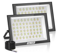 Hondony 2 pièces Projecteur led Extérieur 150W, IP66, 6500K Blanc Froid Spot Extérieur Puissant, pour entrepôt, jardin, garage, terrasse et parking