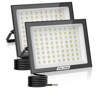 Hondony 2 pièces Projecteur led Extérieur 200W, IP66, 6500K Blanc Froid Spot Extérieur Puissant, pour entrepôt, jardin, garage, terrasse et parking