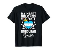 Honduran Queen Honduran Wife Girlfriend Honduras Flag T-Shirt
