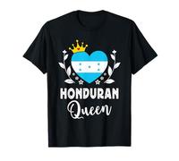 Honduran Queen Honduras Flag Proud Honduran Woman T-Shirt