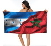 Honduriens, Drapeau du Honduras, Maroc, Drapeau Marocain Serviette De Plage, Portable Serviettes De Piscine Séchage Rapide Serviettes À Sauna pour Camping Spa Vacances 80X130Cm