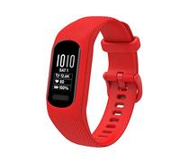 honecumi Bracelet Compatible avec Garmin Vivosmart 5 Bracelet Hommes Femmes, Vivosmart 5 Souple Silicone Classiques Reglables Sport Bracelet Accessoires Élégant Sangle, Grand/Rouge