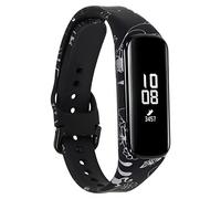 honecumi Bracelet Compatible avec Samsung Galaxy Fit 2 SM-R 220, Bracelet Hommes Femmes, Fit 2, Silicone Classique, Réglable, Sport, Élégant, Sangle, Fleur Noire
