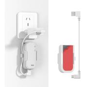 honecumi Support mural pour module Blink Sync Core avec câble USB | Support en ABS pour montage adhésif à côté de la prise UE ; comprend un câble court USB-A vers USB-C